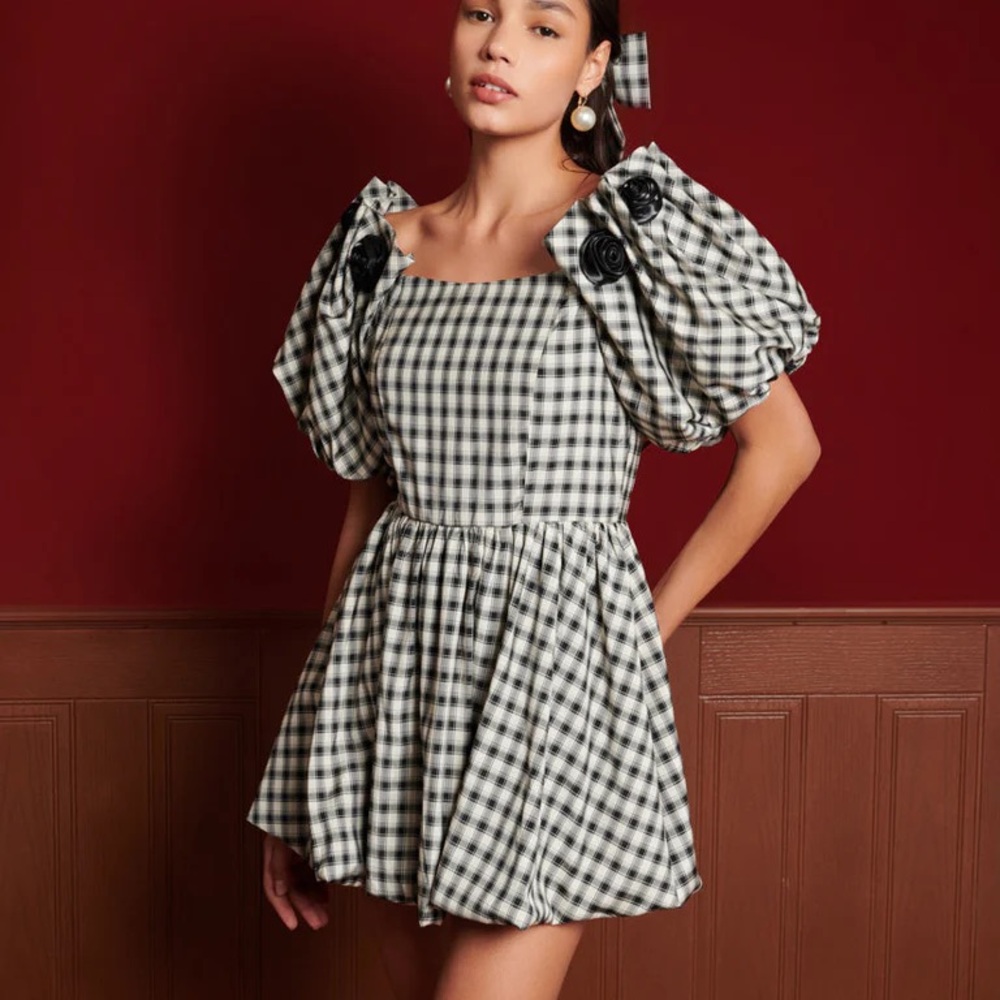 Sister Jane Monochrome Checkered Dress